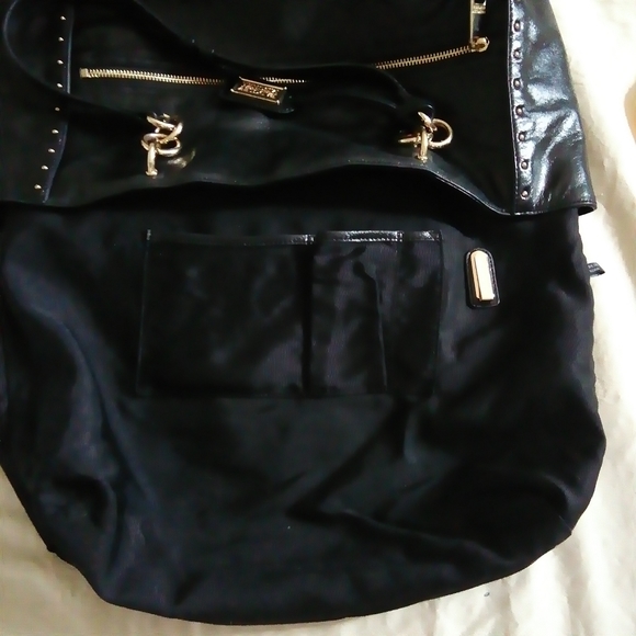 Badgley Mischka black genuine leather tote bag - Picture 10 of 11